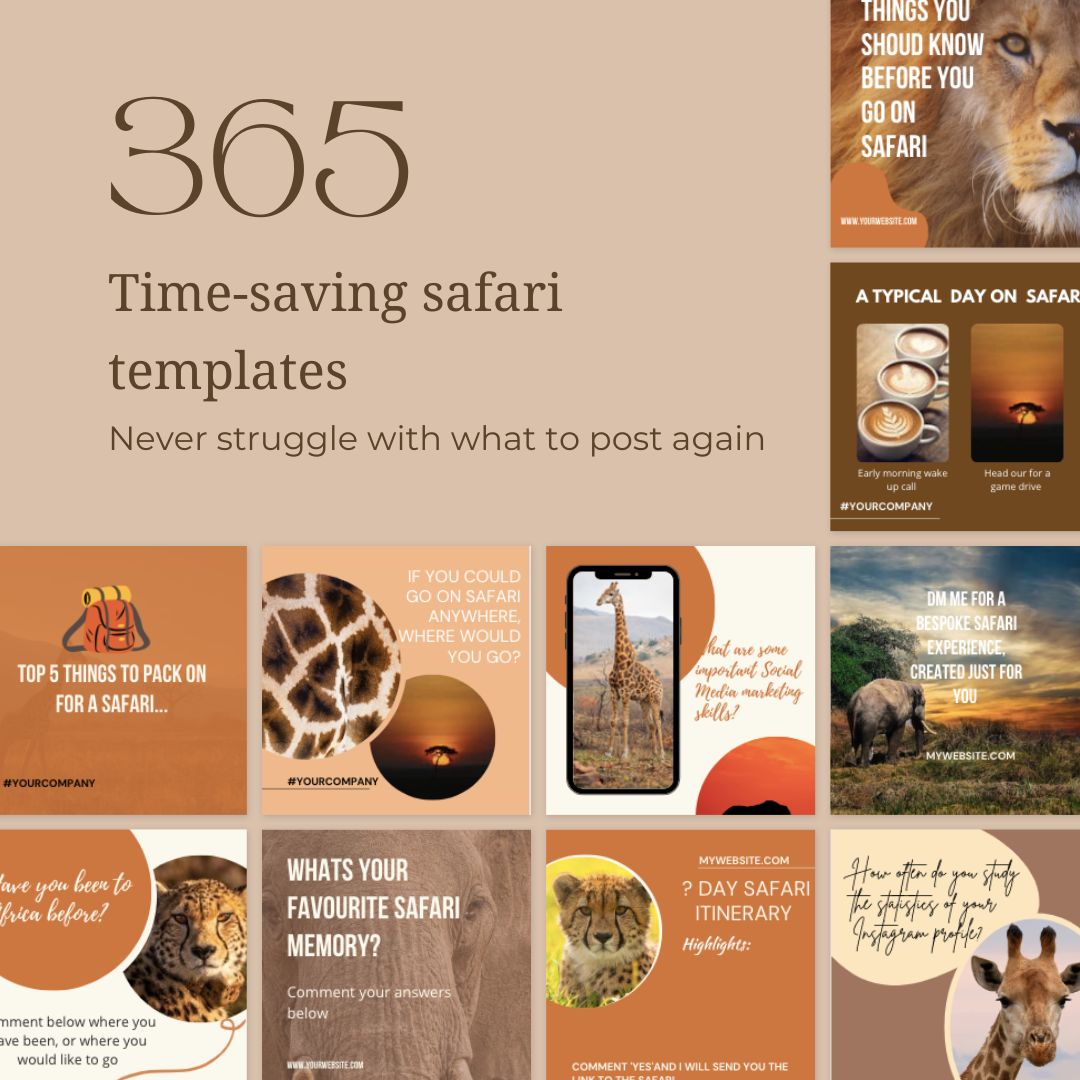 time-saving safari social media templates 