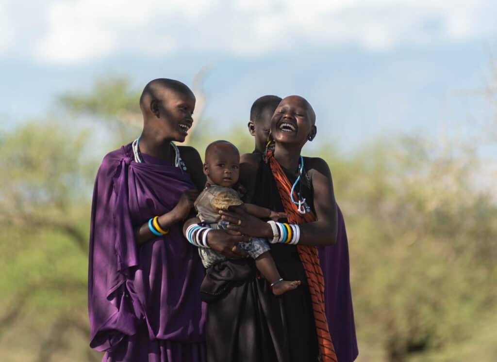 Maasai ladies laughing