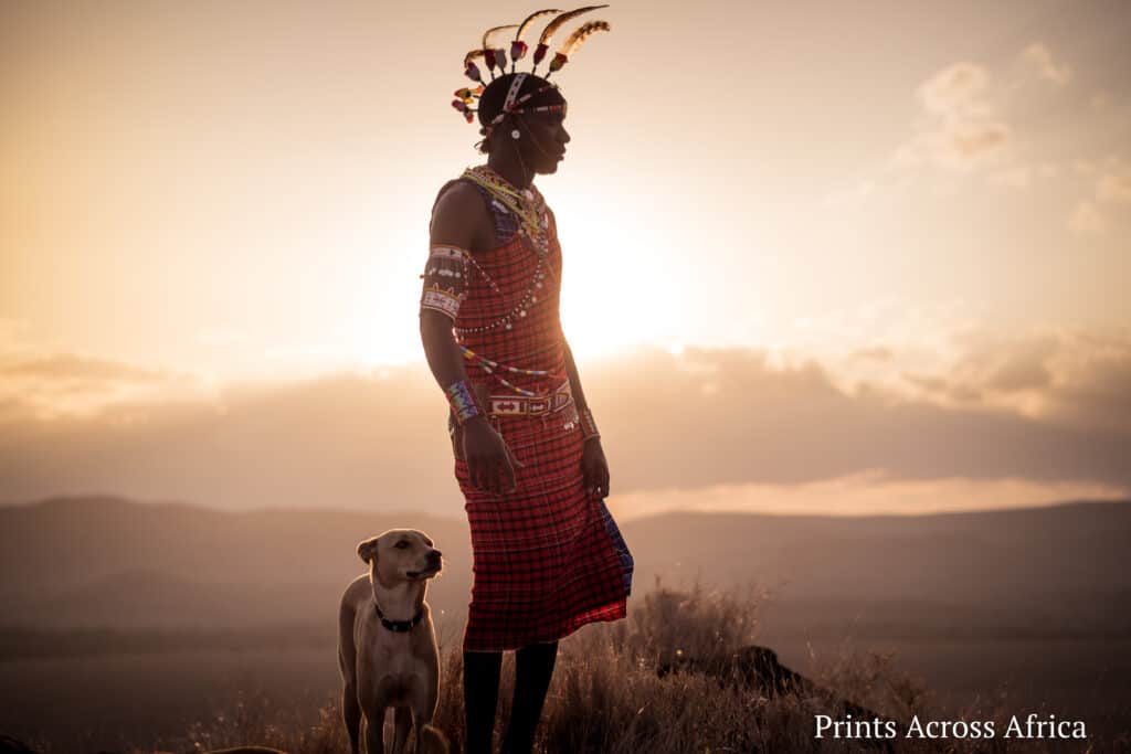 A Samburu and his dog