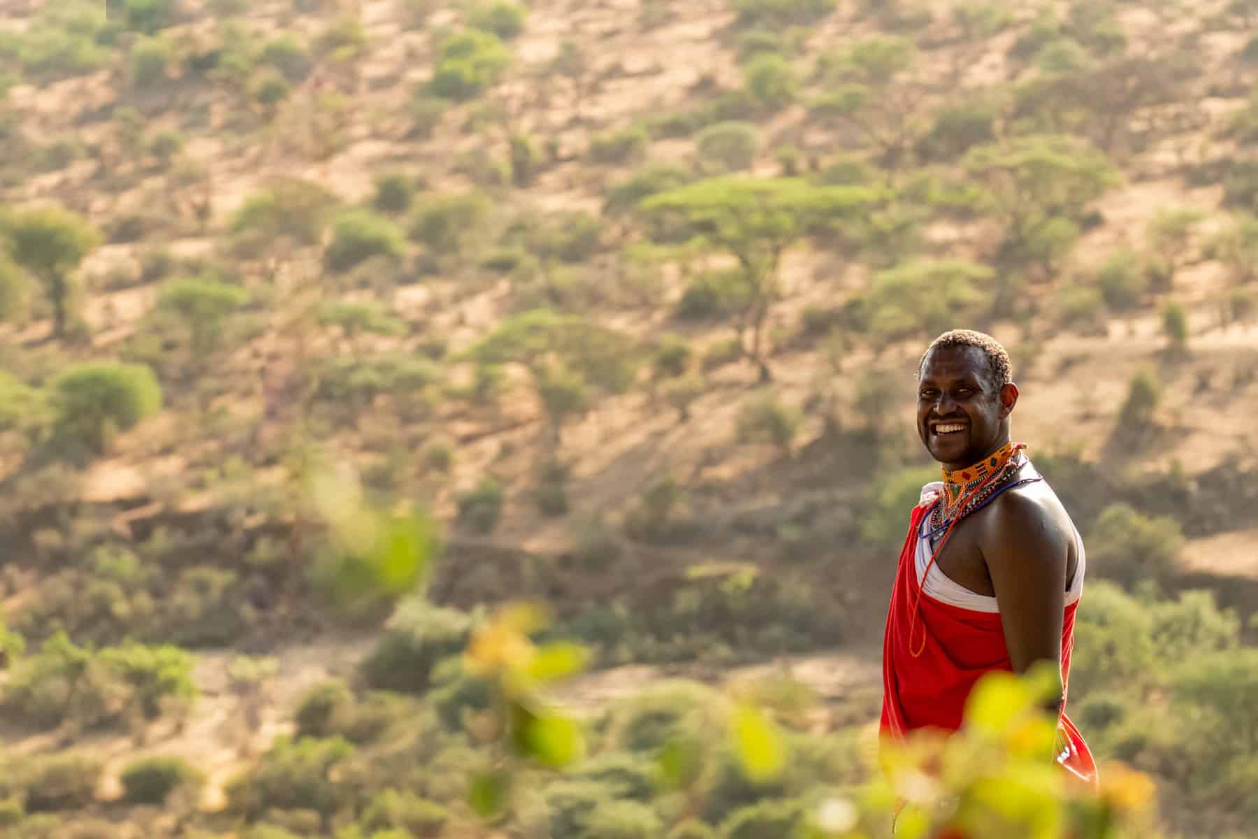 A Maasai Man in the bush