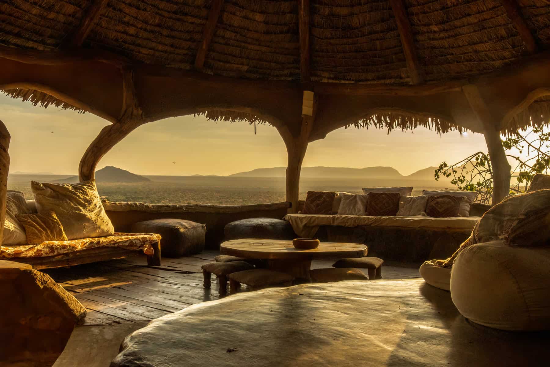 View from the lounge onto the African bush