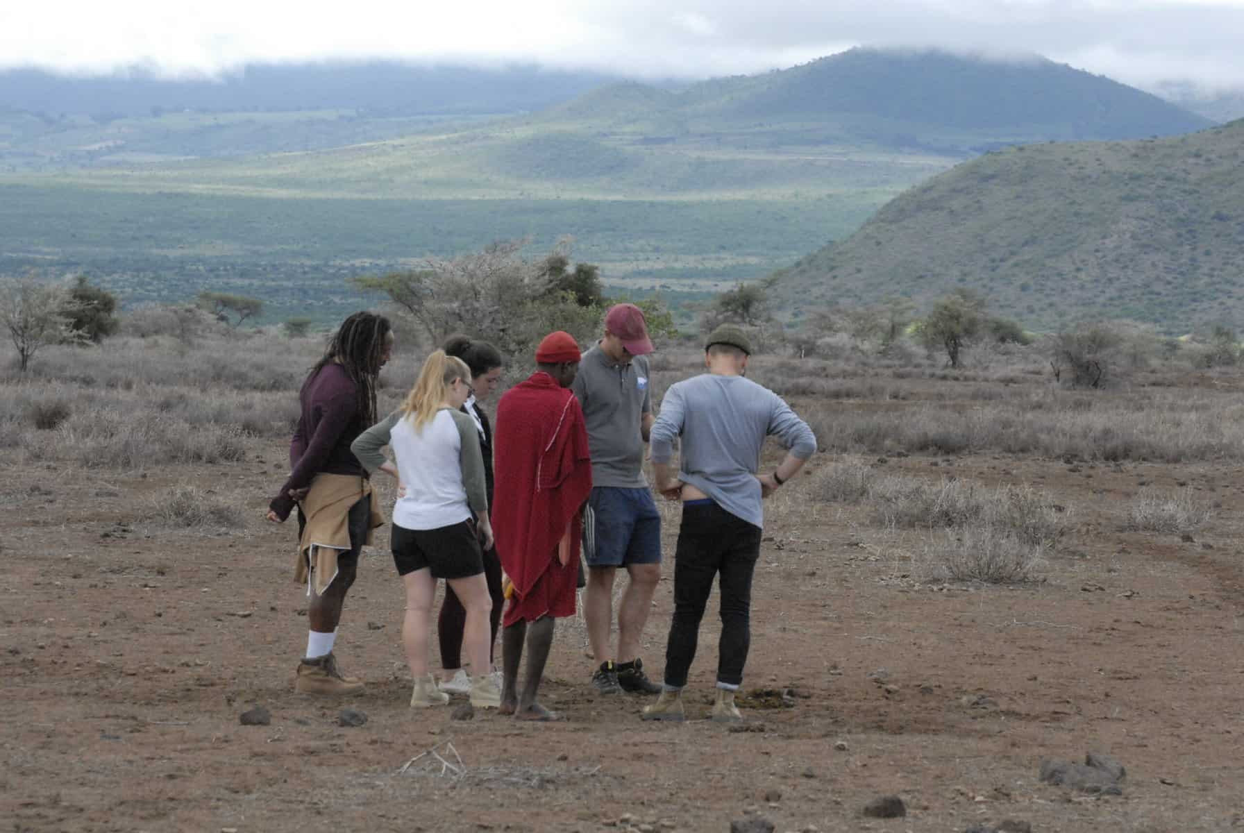 A group on a walking safari 