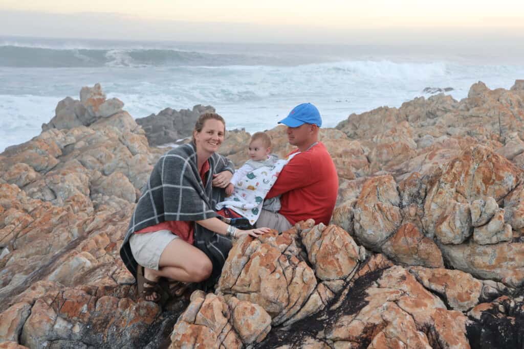 Family at the beach south Africa 